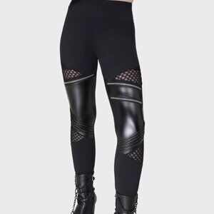 Killstar Neo Noir Leggings Black Medium